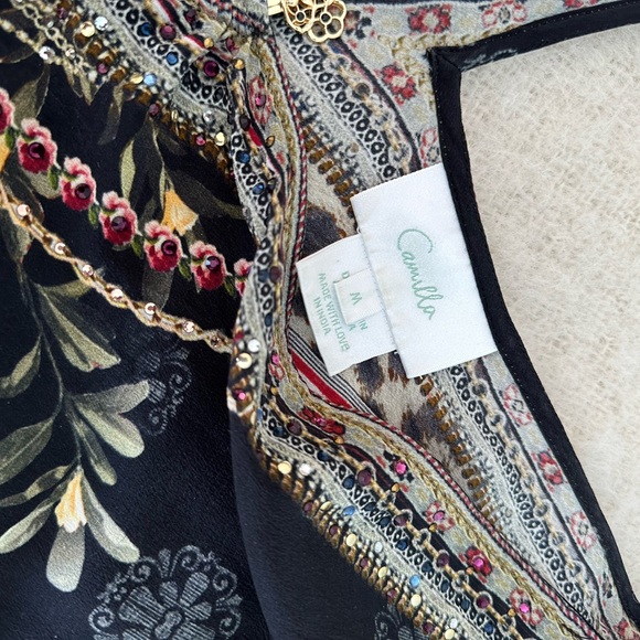 Camilla embellished silk tank top. Size medium - Picture 8 of 15